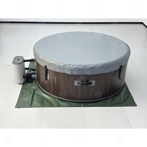 Jacuzzi Inflable para 4 Personas con Función de Hidromasaje y Chorro de Aire para Masaje, Forma Redonda, para Casa u Hotel - Product Image 5