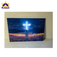 Jésus Portrait Christianisme Décor Peinture sur Acrylique Art Peintures Murales Moderne Religion Arts LED Affiche