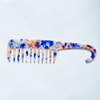 Peigne démêlant en acétate tendance, simple, à dents larges, anti-statique, 20 cm, grande taille, vente chaude