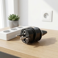 Adaptateur secteur européen 16A 250V, connecteur Schuko type F, prise Schuko, compatible France, Allemagne, Corée, Russie