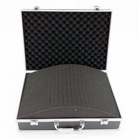 Petit étui en aluminium noir avec rembourrage en mousse Étui de transport OEM personnalisable pour instruments de protection pour équipement