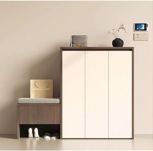 Scarpiera Moderna in Legno con Panca, Design <span class=keywords><strong>Salvaspazio</strong></span> ed Ecologico, Resistente e Antipolvere, per Casa o Negozio, Facile da Montare - Product Image 5