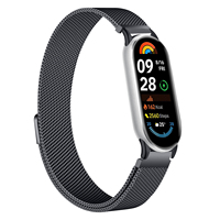 Bracelet de montre de luxe en acier inoxydable style milanais magnétique tendance 2026 pour Xiaomi Band 10 9 8 pour homme et femme