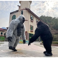 Costume de Mascotte Gonflable Gorille 2m 2.6m, Costume de Dessin Animé King Kong Gonflable avec Ventilateur à Piles, Fabriqué en Chine ODM