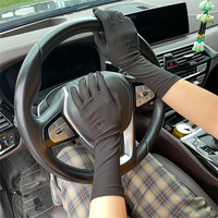 Musulmanes árabes negros señoras mujer protección solar cubierta de brazo largo dedo completo árabe estiramiento mano guantes modesto guante