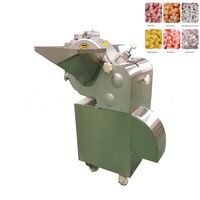 Commerciële automatische elektrische fruit- en groentesnijder voor uien, wortelen, aardappelen, 3D-kubussnijder, snijmachine