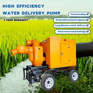 Pompe de drainage industrielle mobile, moteur diesel d'urgence, contrôle des inondations, drainage industriel, pompe à eau d'irrigation - Product Image 2