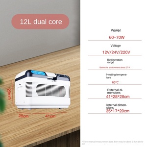 Mini réfrigérateur congélateur 12V/24V/220V 12L avec refroidissement semi-conducteur pour dortoir à domicile, voiture et camion - Product Image 2