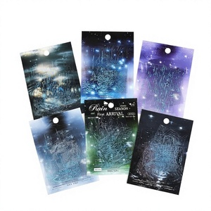 Raindrop Theme Decorative <b>Stickers</b> Self Adhesive PET Journal Decorations 30 Pcs Per <b>Pack</b> for Bullet Journal - Product Image 3