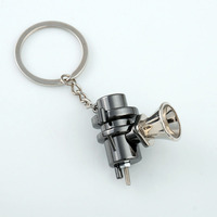 Accessoires de réglage de voiture Porte-clés en forme de valve d'avion Porte-clés mousqueton personnalisé Soupape de décharge Turbo Métal Alliage de zinc 40*40mm