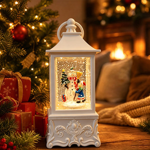 Nuova luce notturna <span class=keywords><strong>natalizia</strong></span> a forma di Babbo Natale con effetto neve e musica, in stile antico, riempita d'acqua, luminosa, regalo di Natale, oggetto decorativo da scrivania. - Product Image 4