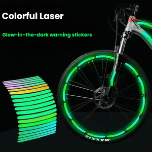Pegatinas Reflectantes para Ruedas, Tiras de Plástico ABS Impermeables para Coche, Motocicleta, Bicicleta, Conducción Nocturna - Product Image 4