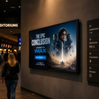 Affiche numérique anti-reflet ultra-mince 32 43 55 pouces AR |   Affichage mural Android 4K pour cinéma