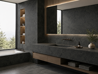 Dalles de granit gris mystique pour comptoirs de cuisine, grands carreaux de sol, murs de douche, tables à manger, escaliers et pavés extérieurs
