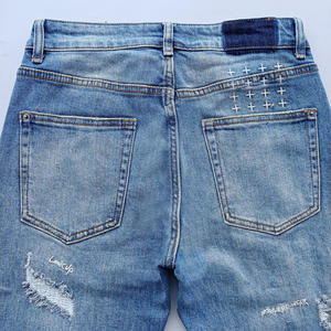 <span class=keywords><strong>Jeans</strong></span> Factory <span class=keywords><strong>Jeans</strong></span> da uomo 2024 ricamati Hip Hop sasso lavato <span class=keywords><strong>Jeans</strong></span> larghi dritti per uomo nuovo arrivo - Product Image 3