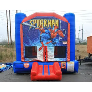 Spiderman inflable rebote Casa Fiesta inflables caminatas lunares con el ventilador