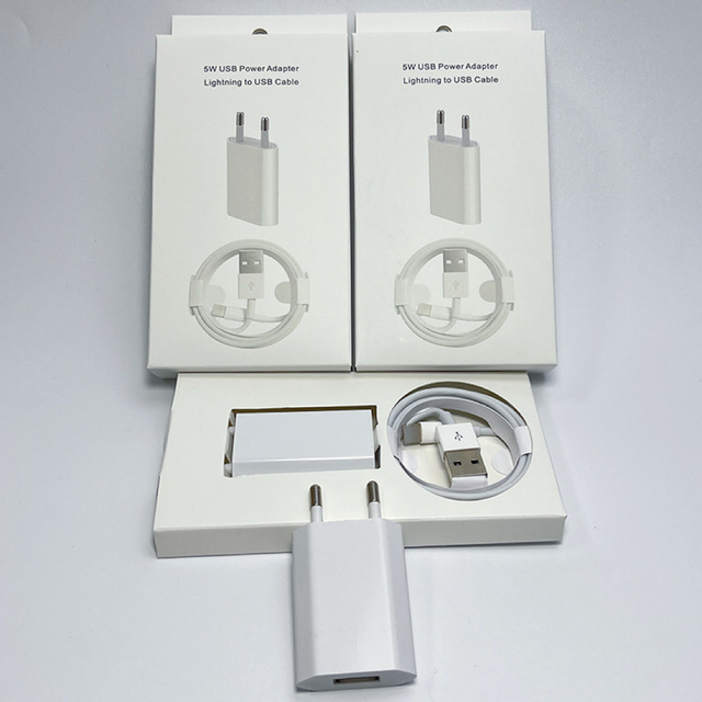 5V 1A EU Plug USB Wall Charger with Cable for iPhone 5 5S 6 6S 7 8 Plus 11 Pro Max X XR XS SE USB Travel Power Adapter Charger