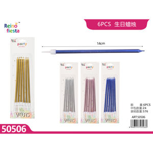 6 pezzi 14cm colori assortiti buon compleanno Stick candele per feste e decorazioni materiale cera per Pasqua e Capodanno - Product Image 1