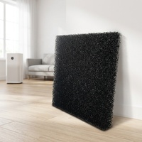 Filtre à air en éponge de charbon actif à pores de 10-50 PPI, mailles filtrantes en mousse PU à cellules ouvertes, personnalisable