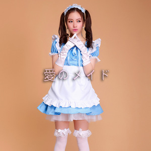Maid Outfits Women Adult Cosplay Anime Costume Dress Red Purple Green Black Pink Blue Wine Red With Label Tags 8008 - Product Image 2