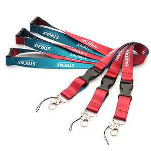 Custom Nylon Lanyards Silkscreen Printed Nylon Mobile Phone Lanyard with Logo