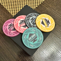 YH Casino Chip Nouveaux jetons de poker 500 pcs/Set de jetons en céramique Kit de poker dans un boîtier en aluminium argenté