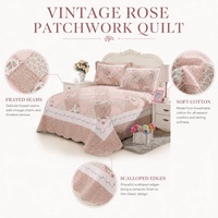 Couverture en coton pur faite à la main, couette vintage en coton lavable en machine pour la chambre à coucher