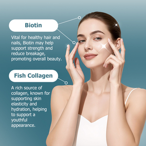 Gomitas de Colágeno para Mujer en Oferta, 10000mcg de Biotina para el Cabello y las Uñas, Gomitas de Belleza para el Bienestar, Sin GMO, Favorecen el Crecimiento del Cabello - Product Image 4