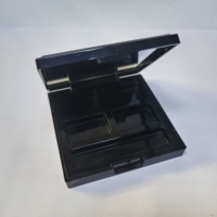 Contenants de rangement pour maquillage en plastique carrés compacts OEM, palette de fards à paupières 4 couleurs, emballage cosmétique pour maquillage