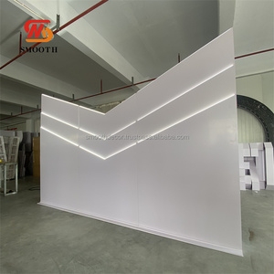 แผงพื้นหลังพีวีซีสี่เหลี่ยมสีขาวเรียบฉากหลังอะคริลิคสำหรับตกแต่งงานแต่งงาน - Product Image 5