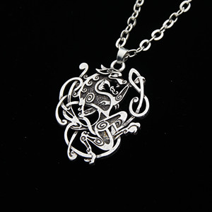 Collar con Colgante de Esqueleto Vikingo, Triskelion Medieval, Dragón, Joyería Animal Triple Celta, Cadena de Cuerda - Product Image 6