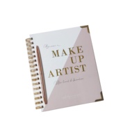 Agenda Espiral Personalizada A5 Sin Fecha con Tapa Dura para Maquilladores, con Caja Corrugada y Bolígrafo