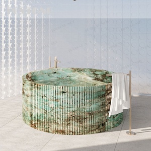 <span class=keywords><strong>Baignoire</strong></span> ovale classique en marbre naturel Tostone avec finition polie pour les petites salles de bain, villas, appartements, design d'intérieur - Product Image 2