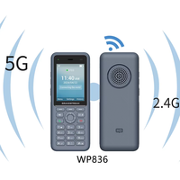 Teléfono IP Grandstream WP836 WiFi 6 de Doble Banda 802.11ax con Roaming, IP67, IA, NC, Opus, Conferencia de 4 Vías, 10 Horas de Conversación, 240 Horas en Espera, Teléfono VoIP
