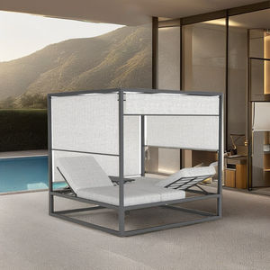 เตียงอาบแดดอลูมิเนียมกลางแจ้งทันสมัย ทนทาน เหมาะสำหรับพักผ่อนริมสระน้ำ คาบาน่า โรงแรม วิลล่า ป้องกันรังสียูวี เป็นมิตรกับสิ่งแวดล้อม - Product Image 1