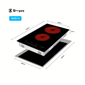 Placa de Cocción Eléctrica de Vitrocerámica con Calentamiento por Infrarrojos de 3000W, 220V, con Halógeno Integrado, Tipo Domino, para Cocina Doméstica, Venta al por Mayor de Fábrica - Product Image 1