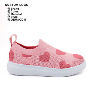 Vente en gros de chaussures pour enfants baskets multicolores tricotées pour tout-petits baskets décontractées sans lacet chaussures pour enfants chaussures de sport pour enfants filles et garçons - Product Image 2