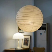 Lanterne en papier chinoise de haute qualité, faite à la main, style Wabi Sabi, avec cadre en bandes de bambou artificiel, pour usage intérieur et extérieur, en papier thermique.