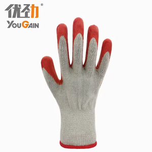 Gants en caoutchouc industriel <span class=keywords><strong>orange</strong></span> en <span class=keywords><strong>latex</strong></span> plat lisse de calibre 10 Gants de travail enduits de sécurité de 80 grammes - Product Image 3