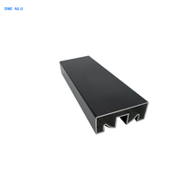 Profilés en aluminium anodisé noir ALU pour portes et fenêtres, revêtement en poudre, service de pliage et de découpe, marché nigérian