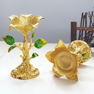 Candelabro in Metallo a Barra Singola Personalizzato, Portacandele Creativo a Forma di Fiore, Decorazione per Tavola <span class=keywords><strong>da</strong></span> Pranzo, Arredamento Casa, Souvenir, Regalo - Product Image 5