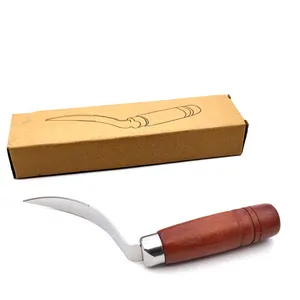 Ergonomically Designed Wooden Handle manual coconut opener coconut scraper stainless steel blades