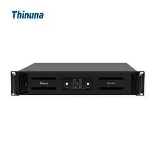 Thinuna amplificador de áudio XA-600 2u, amplificador de áudio profissional com 2 canais, classe ab e alto-falantes