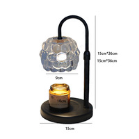 Lampe Chauffe-Cire Électrique Créative en Bambou, Lampe d'Aromathérapie, Lampe de Table Minimaliste de Luxe Faite à la Main avec Impression Typographique pour la Maison