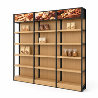 Étagère de présentation personnalisée à panneaux perforés, double face, en métal, pour supermarché, magasin de détail, marchandises