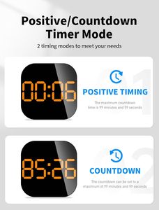 NEW Modern Large LED Brightness Adjustable Timer Alarm <b>Digital</b> <b>Wall</b> Table <b>Clock</b> Battery Operated LUMINOVA Remote Home Decor - Product Image 5