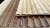 Panneau mural flexible et étanche en MDF ondulé, en PVC, avec placage de chêne blanc brut, personnalisé et moderne, pour usage commercial et résidentiel