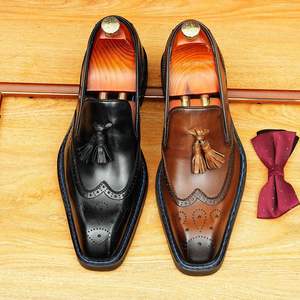 Zapatos Munk con Diseño de Doble Hebilla, Primera Capa de Piel de Vaca, Zapatos de Vestir Formales Casuales de Negocios para Hombre, Zapatos de Cuero para Traje de Hombre - Product Image 4