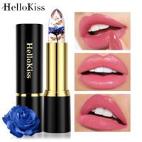 Rouge à lèvres hydratant HelloKiss à changement de couleur avec feuille d'or, effet de décoloration et d'amélioration de la couleur, 3,2g, Fleur de gelée chaude
