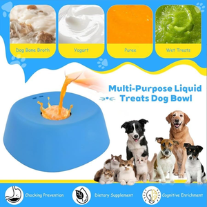 Easy Clean Dog & <b>Cat</b> Licking <b>Bowl</b> Slow Feeder Suction Base-Solid Pattern Waterproof Pet Treat Toy for Calming Boredom Relief - Product Image 2